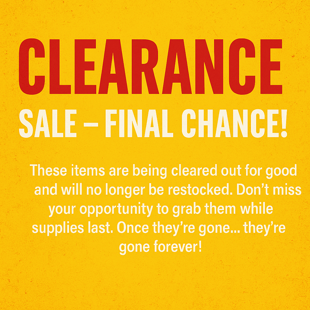 CLEARANCE ITEMS