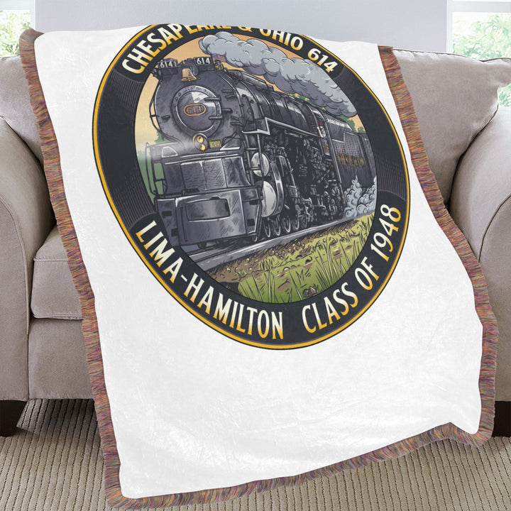 C&O 614 Class of 1948 Fringe Blanket | 60 × 80 in