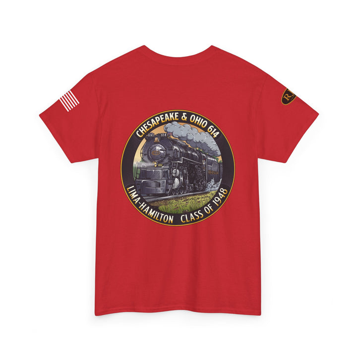 C&O 614 Steam Locomotive T‑Shirt — Thoroughbred Custom Artwork Design