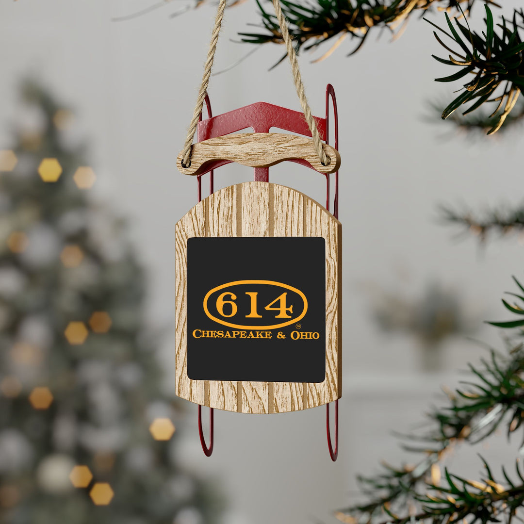 C&O 614 Sled Ornament