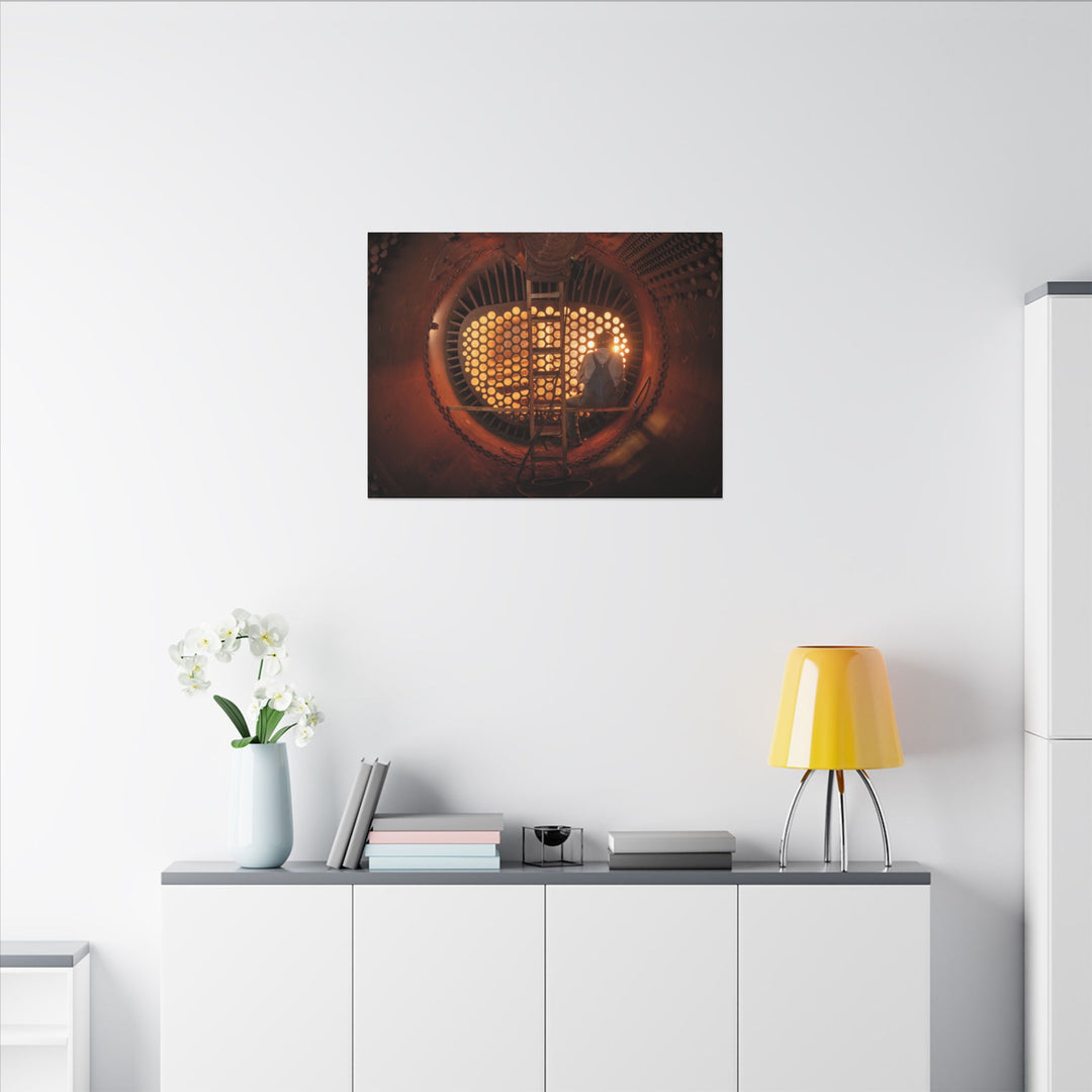 C&O 614 Firebox Canvas Wall Art