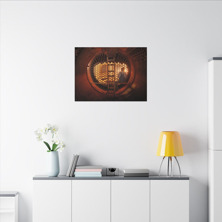 C&O 614 Firebox Canvas Wall Art