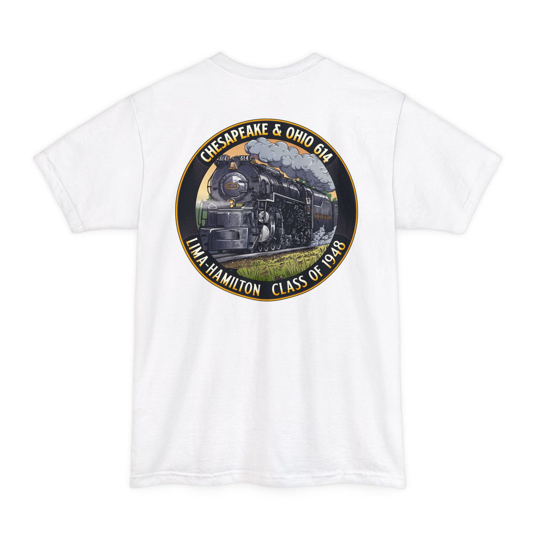 C&O 614 / RJD America - Big and Tall Size T-Shirt  with custom artwork on back