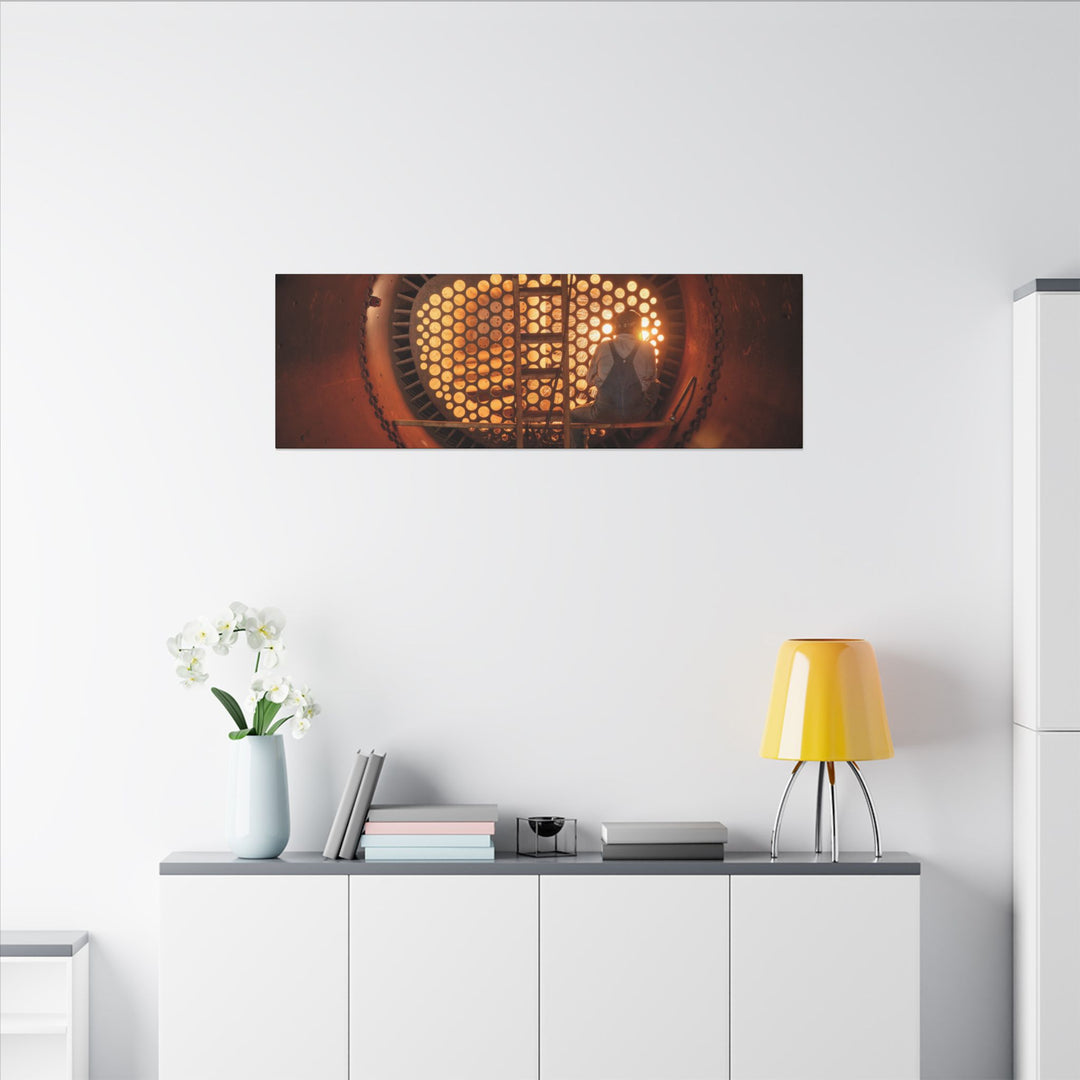 C&O 614 Firebox Canvas Wall Art