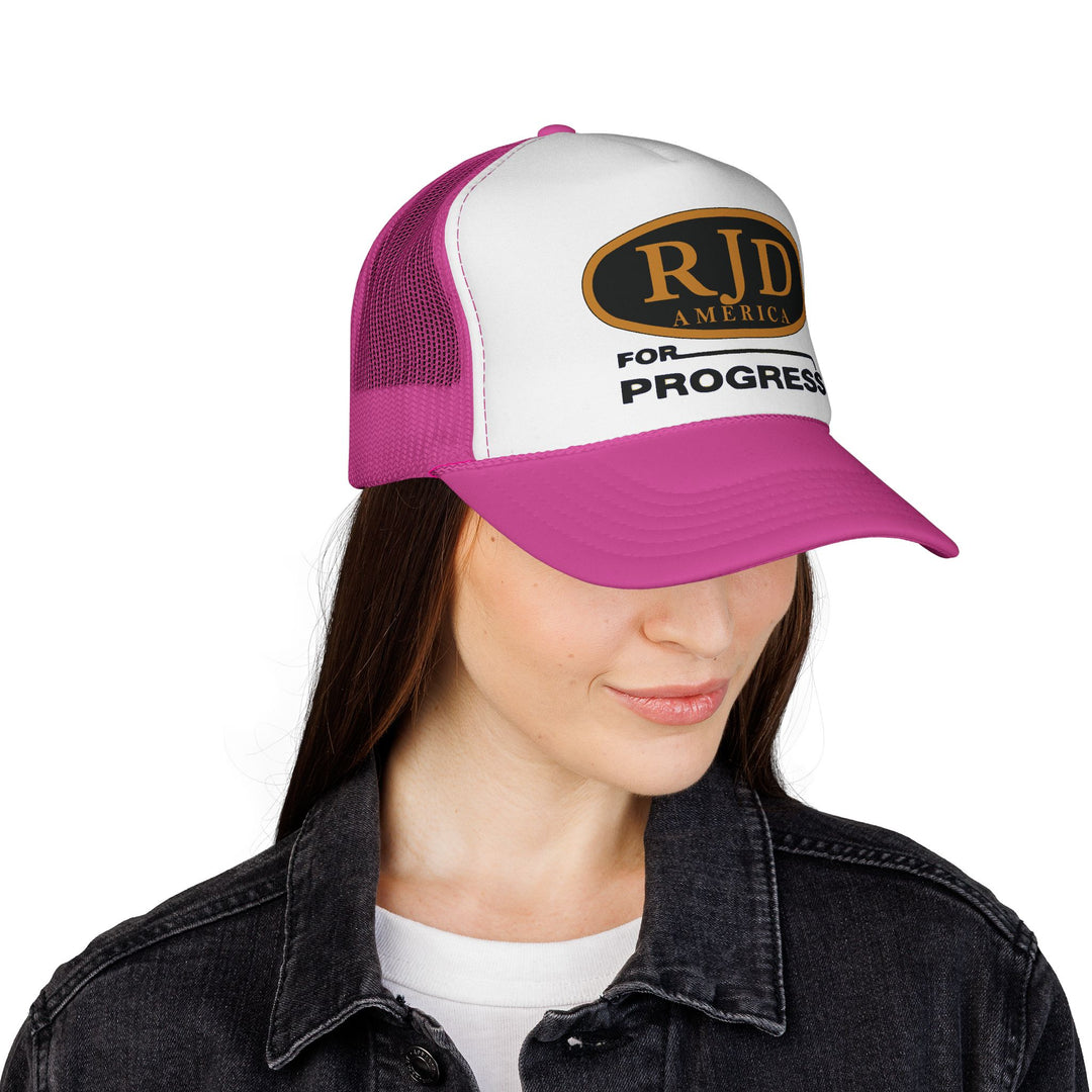 RJD America "For Progress" Trucker Cap — Mesh Snapback