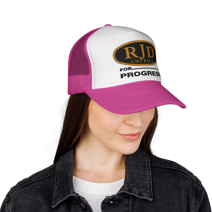 RJD America "For Progress" Trucker Cap — Mesh Snapback