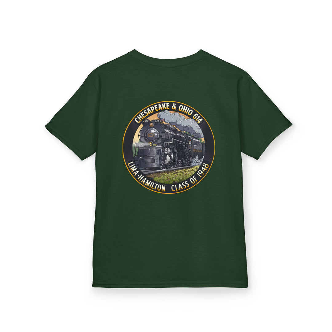Kids Tee with C&O 614 Number Plate and Custom Artwork