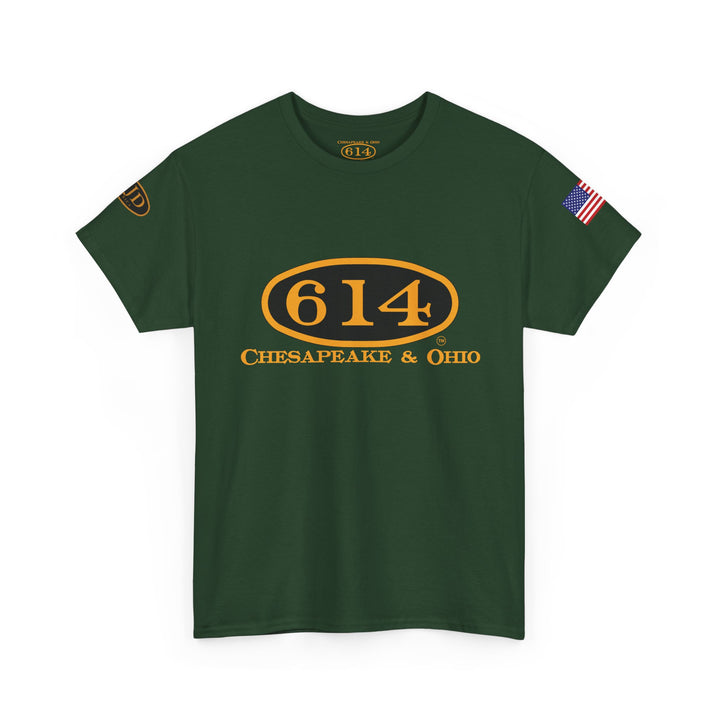 C&O 614 Steam Locomotive T‑Shirt — Thoroughbred Custom Artwork Design