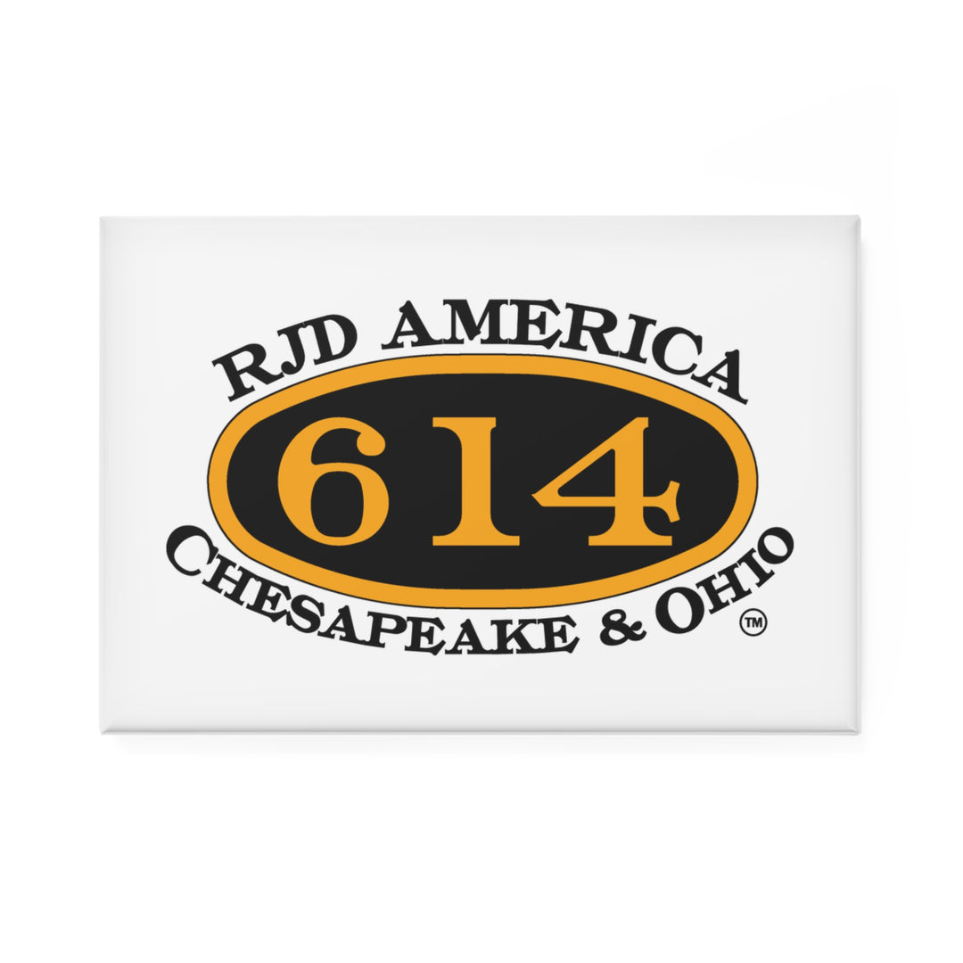 C&O 614 / RJD America Oval Rectangle MagnetChesapeake & Ohio Railroad Souvenir