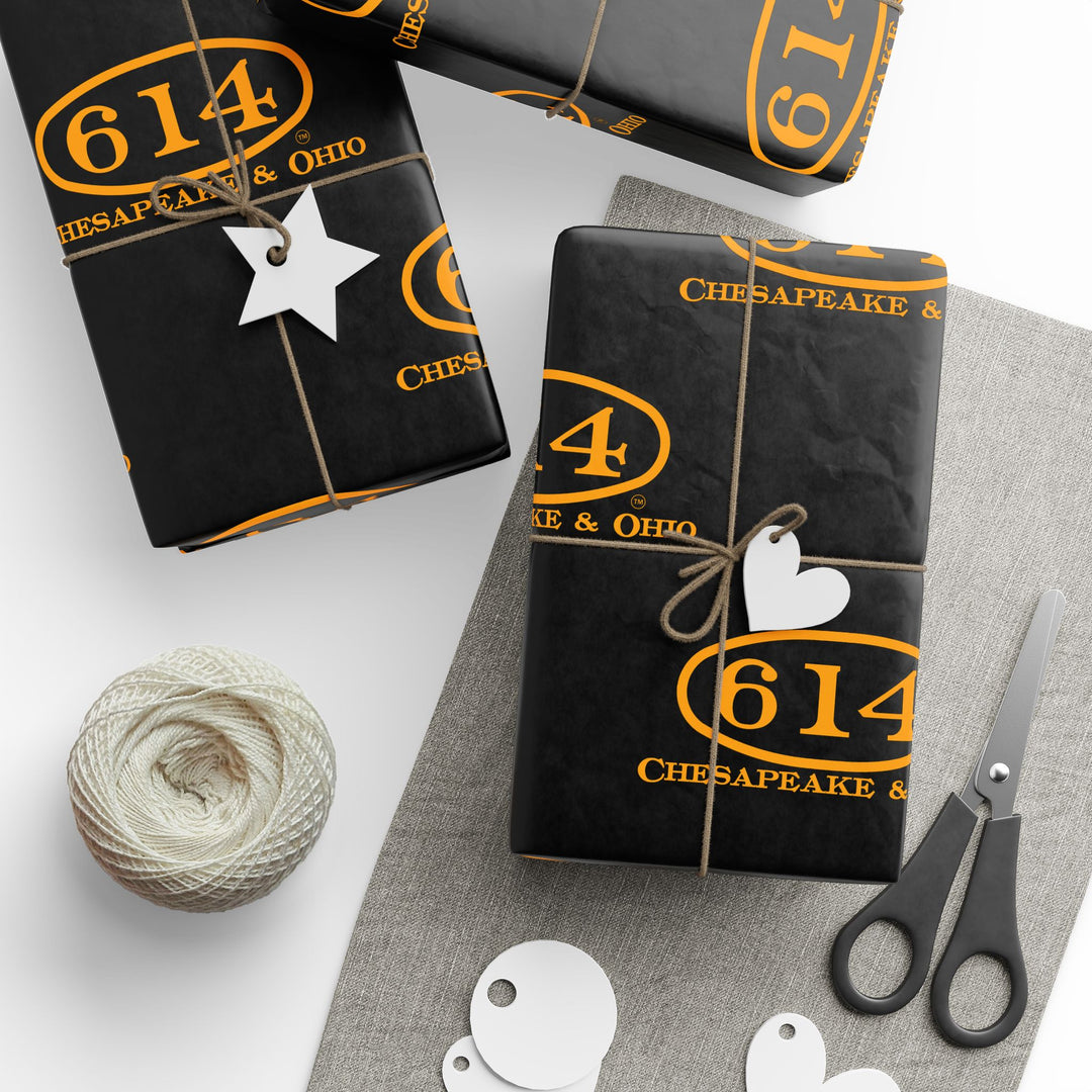 C&O 614 Wrapping Paper - Premium Railroad Heritage Gift Wrap
