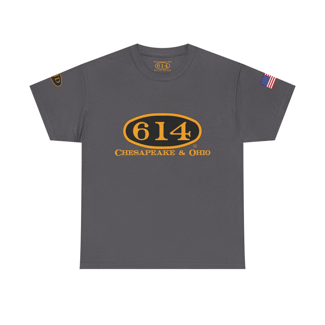 C&O 614 Steam Locomotive T‑Shirt — Thoroughbred Custom Artwork Design