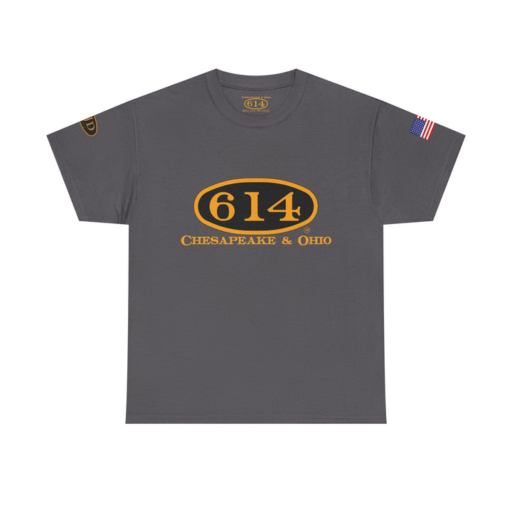 C&O 614 Steam Locomotive T‑Shirt — Thoroughbred Custom Artwork Design