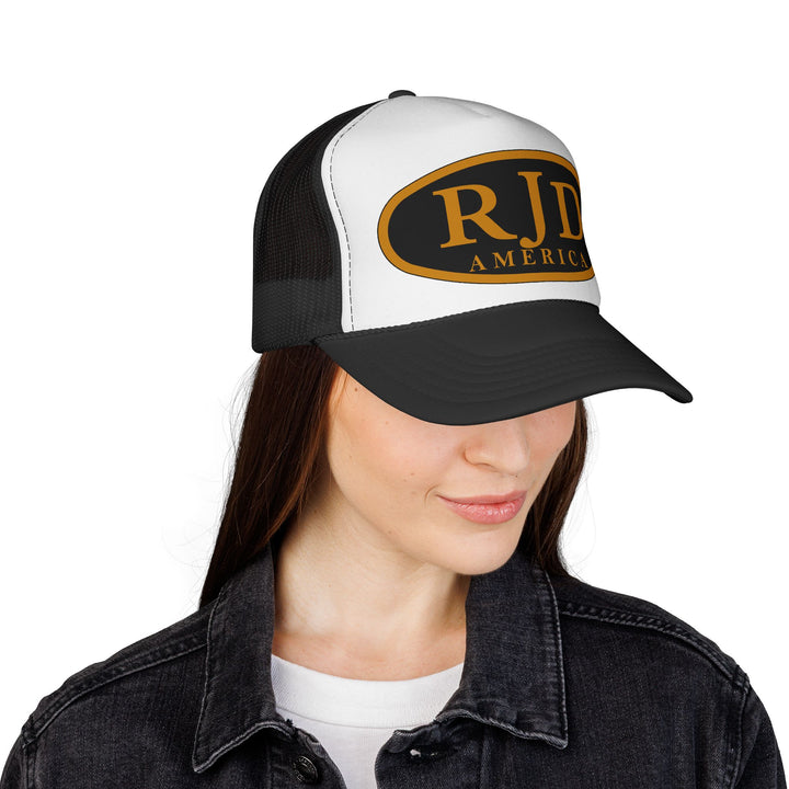 RJD America Retro Oval Logo Mesh Trucker Cap