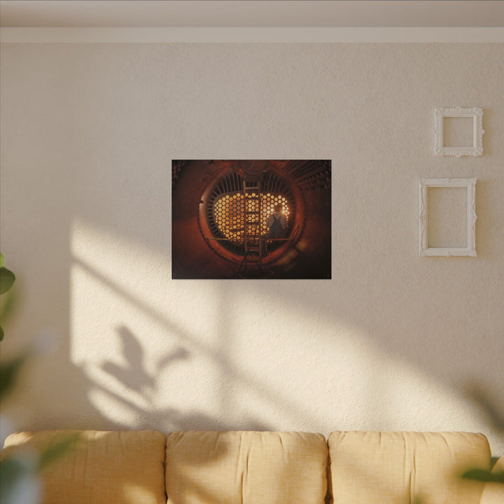 C&O 614 Firebox Canvas Wall Art