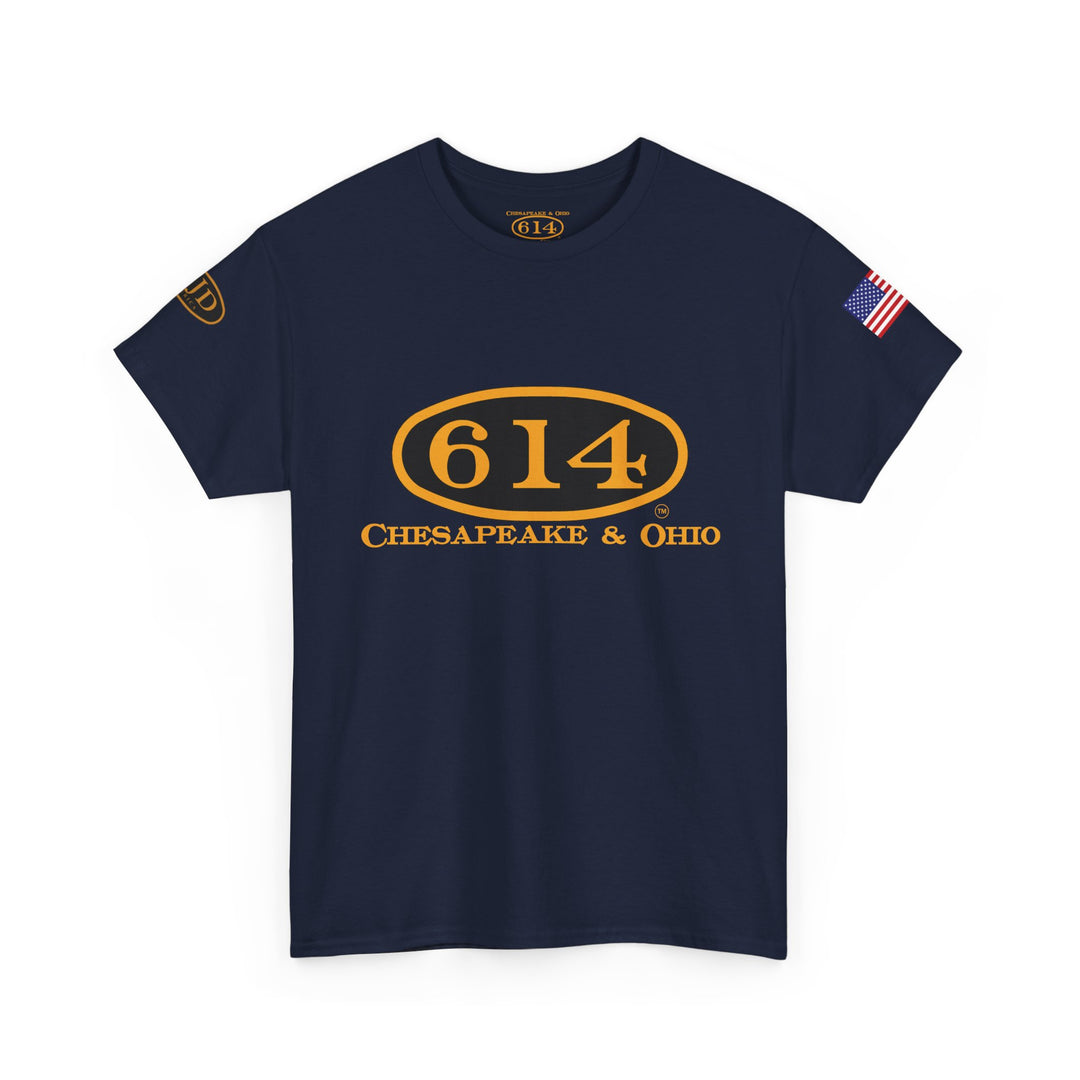 C&O 614 Steam Locomotive T‑Shirt — Thoroughbred Custom Artwork Design