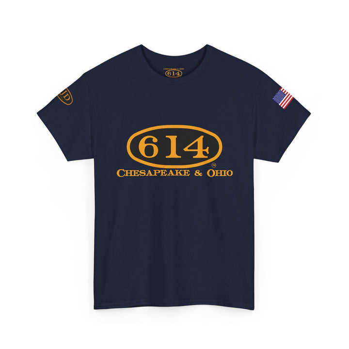 C&O 614 Steam Locomotive T‑Shirt — Thoroughbred Custom Artwork Design