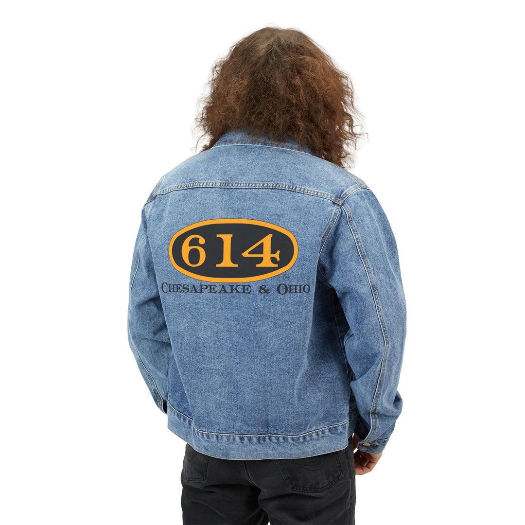 C&O 614 Denim Jacket - Vintage Railroad Number Plate Backprint