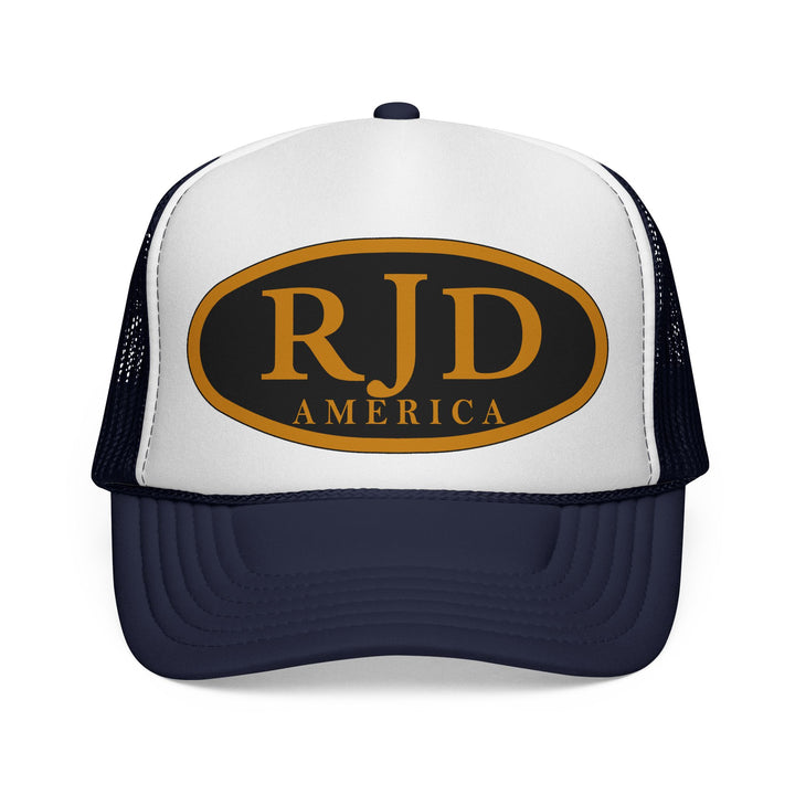 RJD America Retro Oval Logo Mesh Trucker Cap