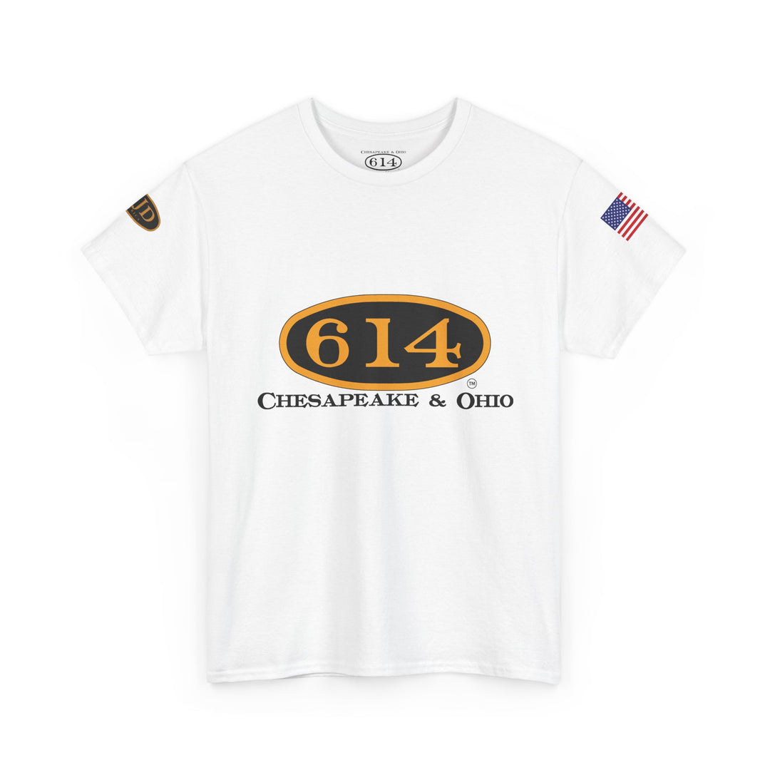 C&O 614 Steam Locomotive T‑Shirt — Thoroughbred Custom Artwork Design