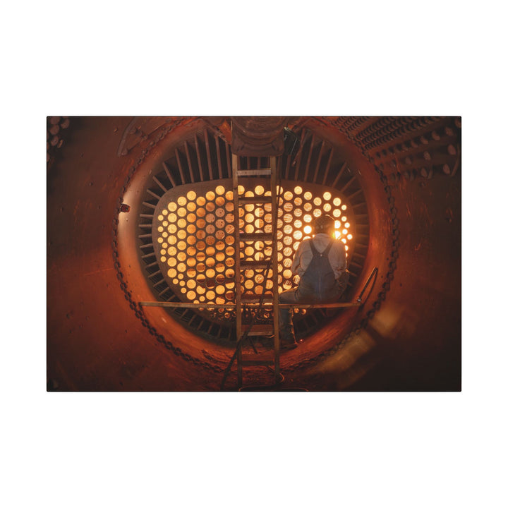 C&O 614 Firebox Canvas Wall Art