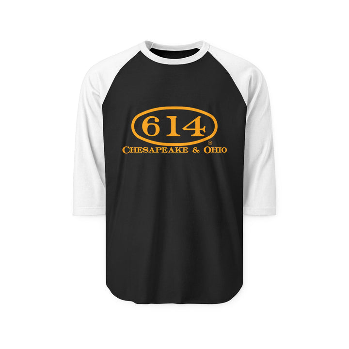 Vintage C&O 614 Railroad Raglan Shirt — Retro Logo Baseball Tee