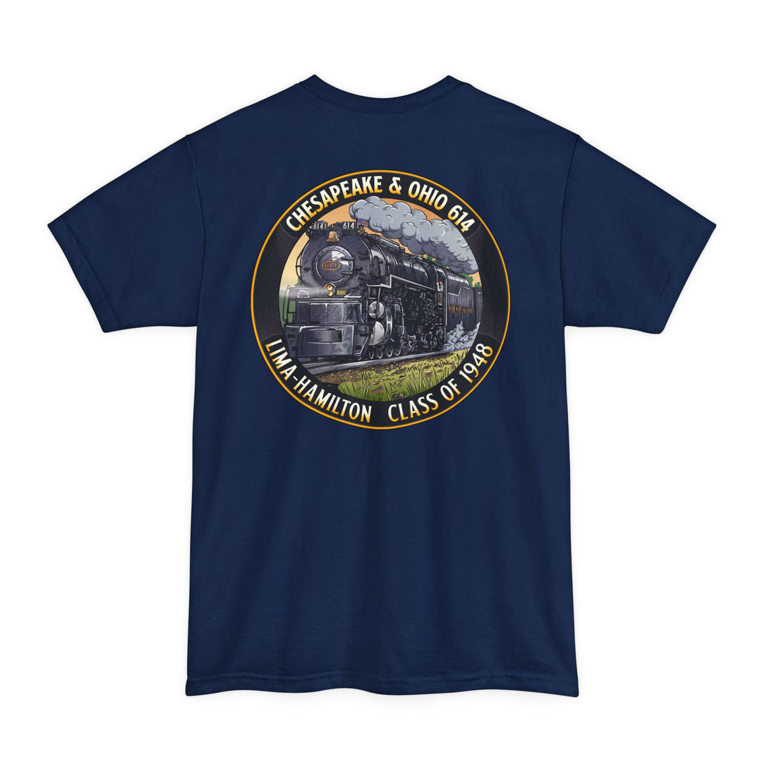 C&O 614 / RJD America - Big and Tall Size T-Shirt  with custom artwork on back