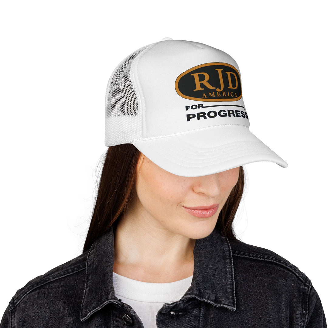 RJD America "For Progress" Trucker Cap — Mesh Snapback