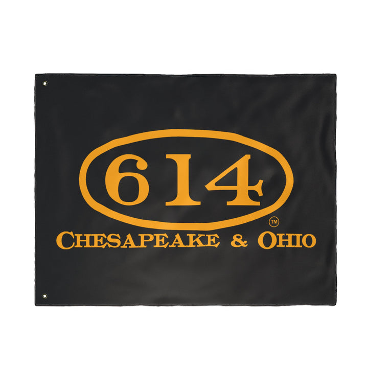 Double Sided Flag - C&O 614 Number Plate Railroad Flag