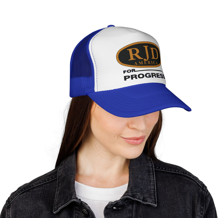 RJD America "For Progress" Trucker Cap — Mesh Snapback