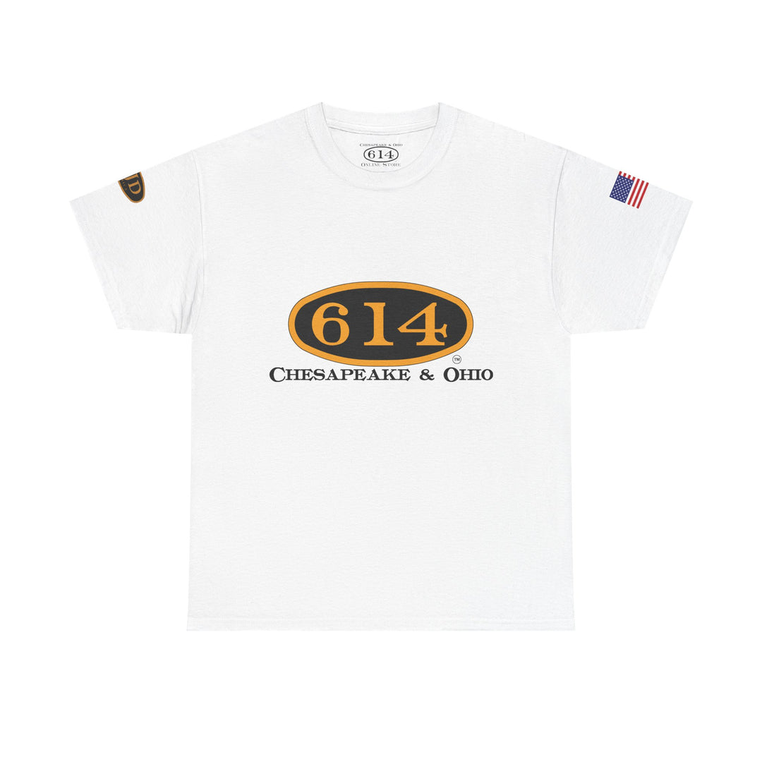 C&O 614 Steam Locomotive T‑Shirt — Thoroughbred Custom Artwork Design