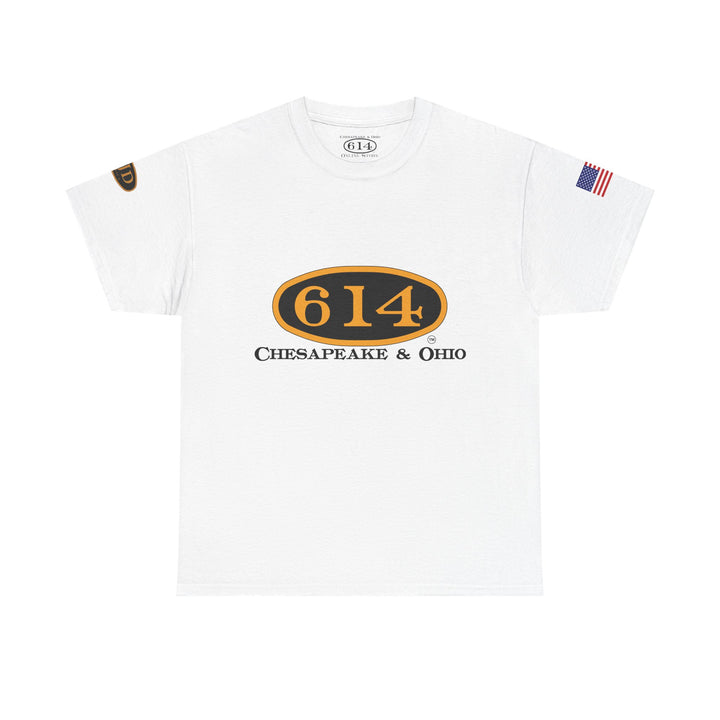 C&O 614 Steam Locomotive T‑Shirt — Thoroughbred Custom Artwork Design
