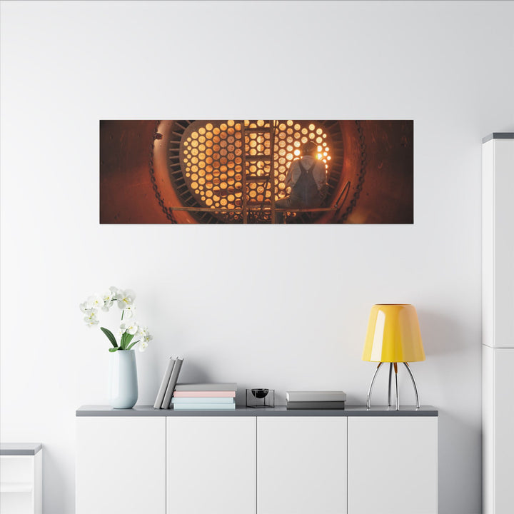 C&O 614 Firebox Canvas Wall Art