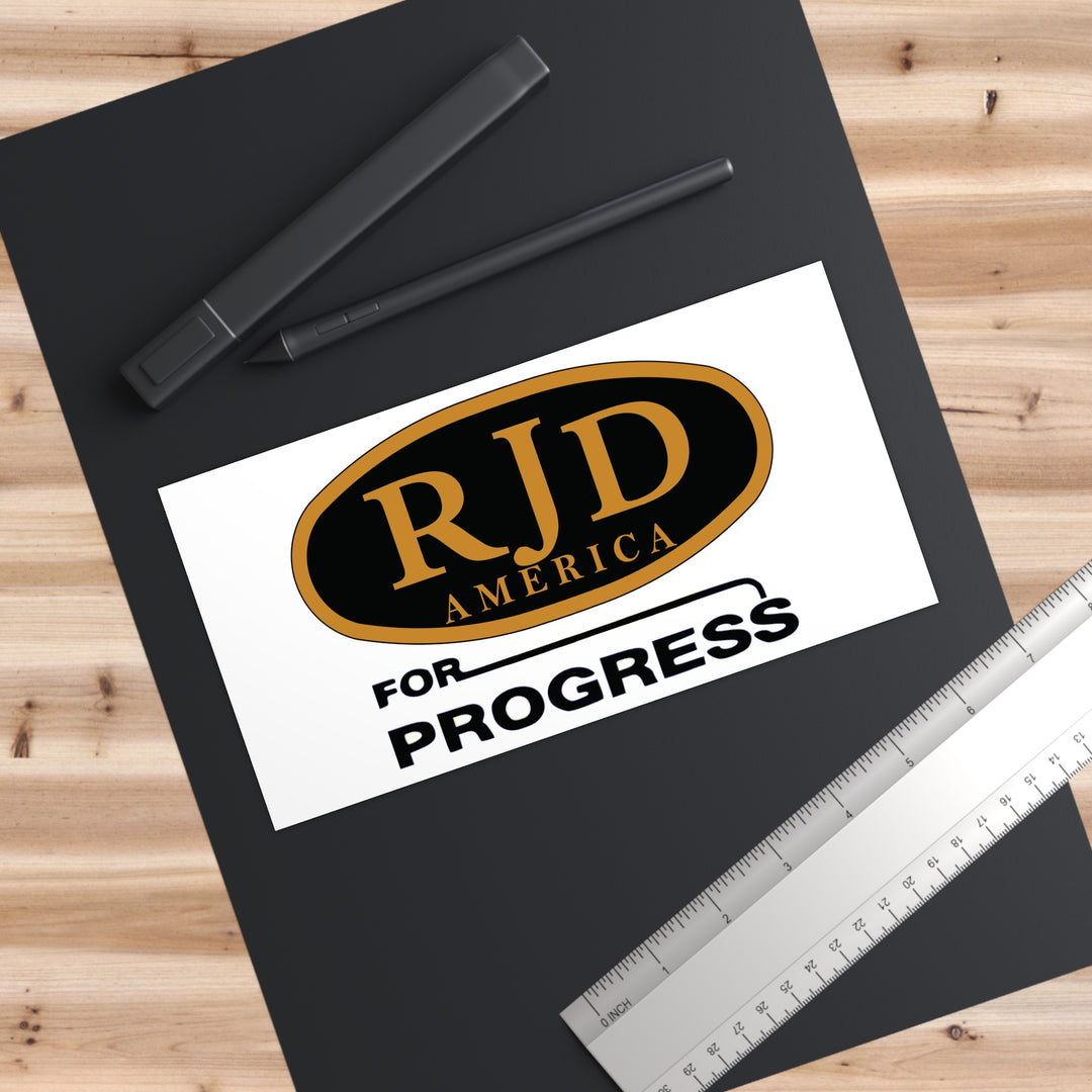 RJD For Progress Bumper Sticker - Version 2