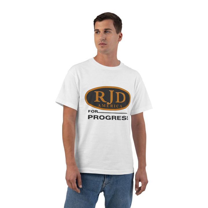 "RJD For Progress' T-Shirt - WHITE / NATURAL