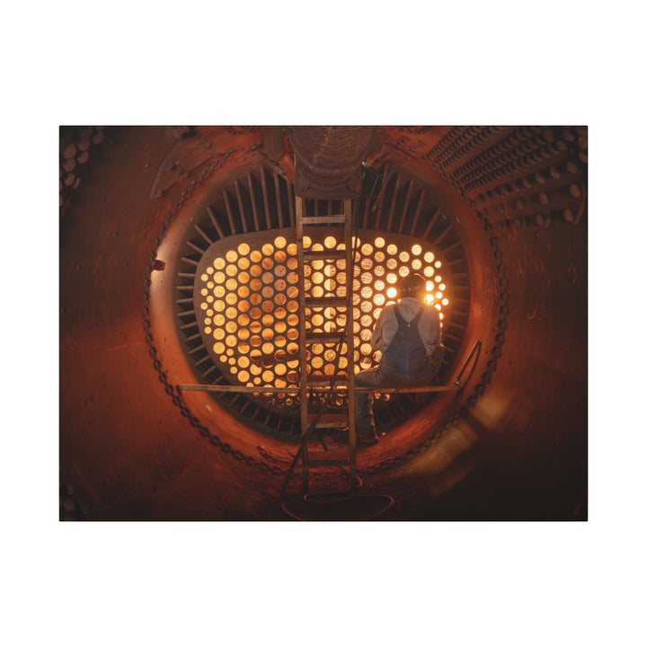 C&O 614 Firebox Canvas Wall Art