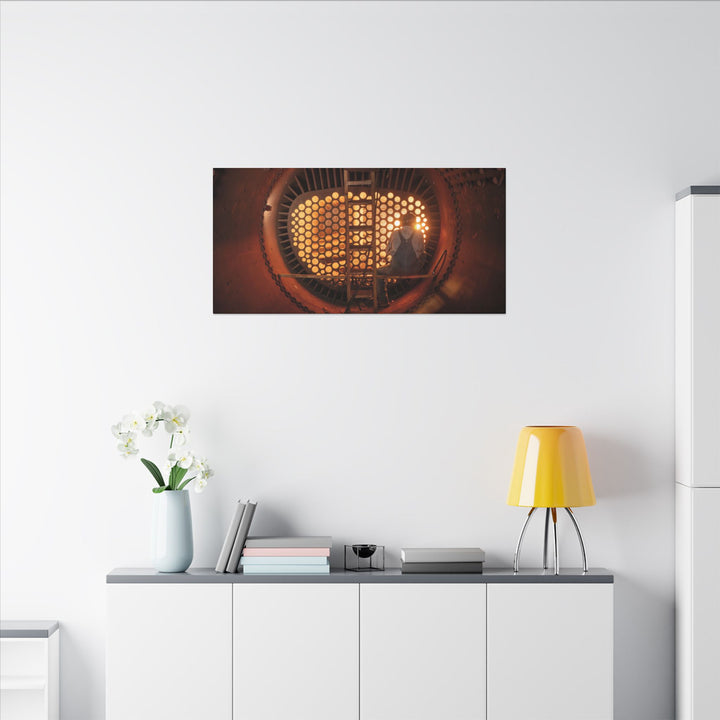 C&O 614 Firebox Canvas Wall Art