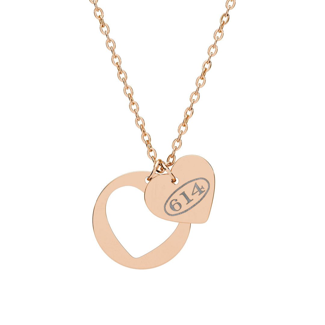 Heart Cutout Necklace — C&O 614 Engraved Heart Pendant