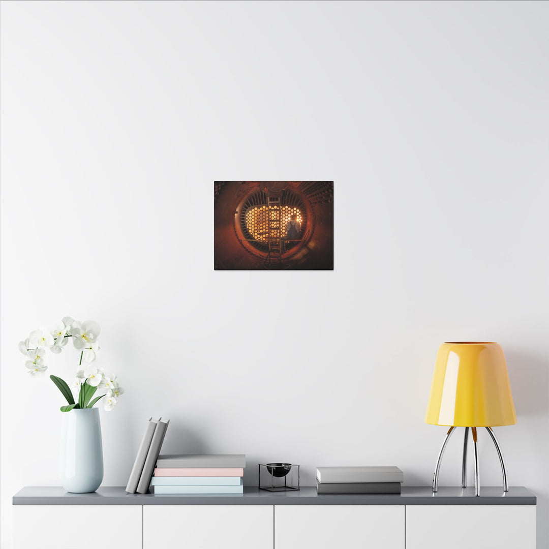 C&O 614 Firebox Canvas Wall Art