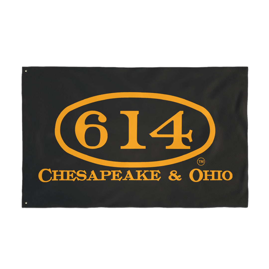 Double Sided Flag - C&O 614 Number Plate Railroad Flag