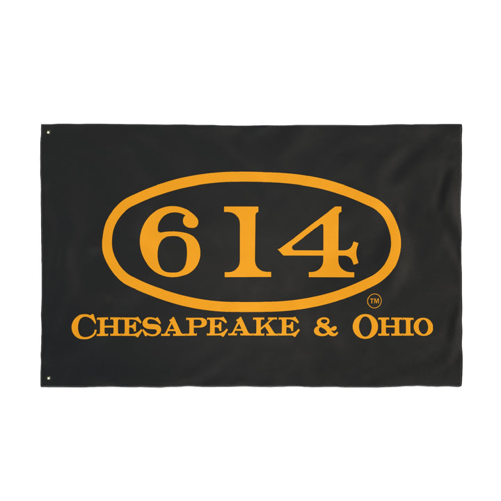 Double Sided Flag - C&O 614 Number Plate Railroad Flag