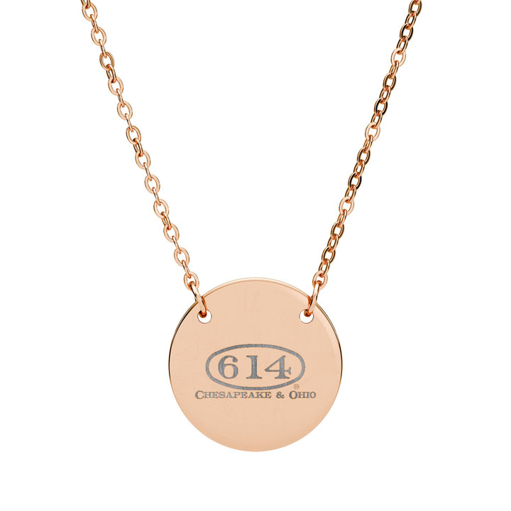 C&O 614 Engraved Circle Necklace