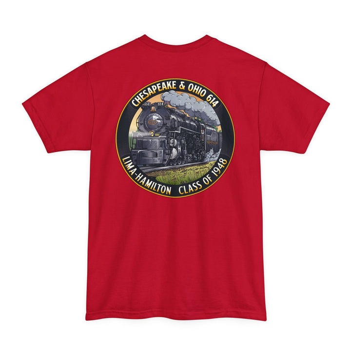 C&O 614 / RJD America - Big and Tall Size T-Shirt  with custom artwork on back