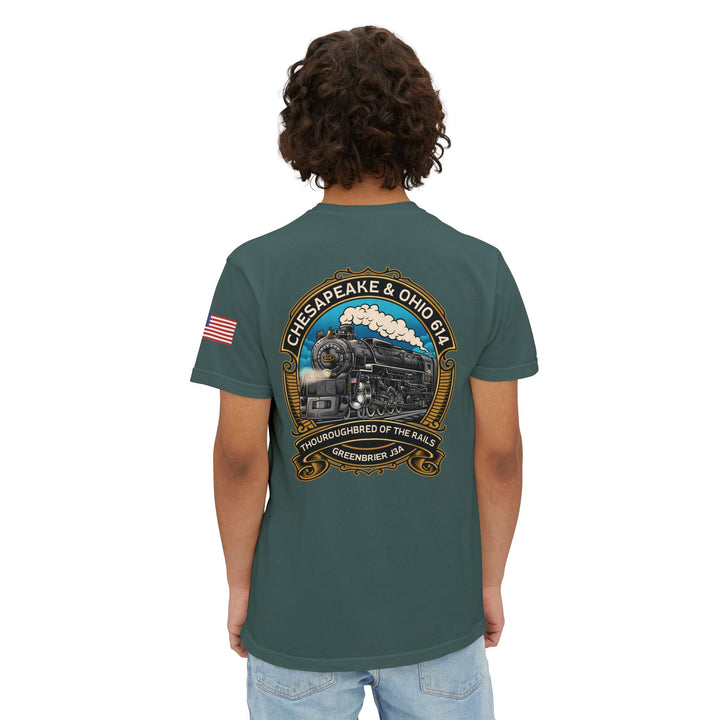 614 "Thoroughbred of the Rails" Unisex Garment-Dyed Pocket T-Shirt