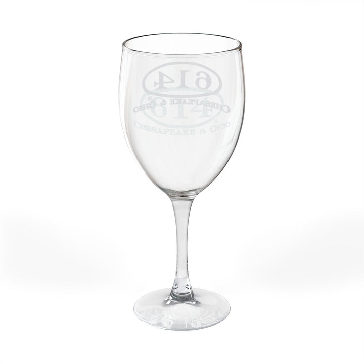 Engraved 10.5oz Wine Glass — C&O 614 Monogrammed
