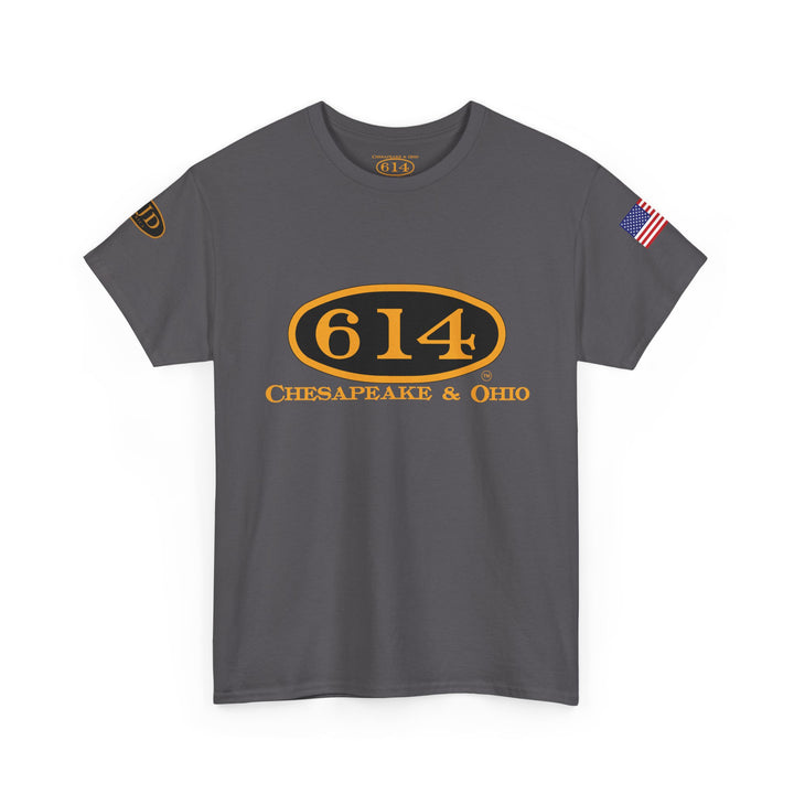 C&O 614 Steam Locomotive T‑Shirt — Thoroughbred Custom Artwork Design