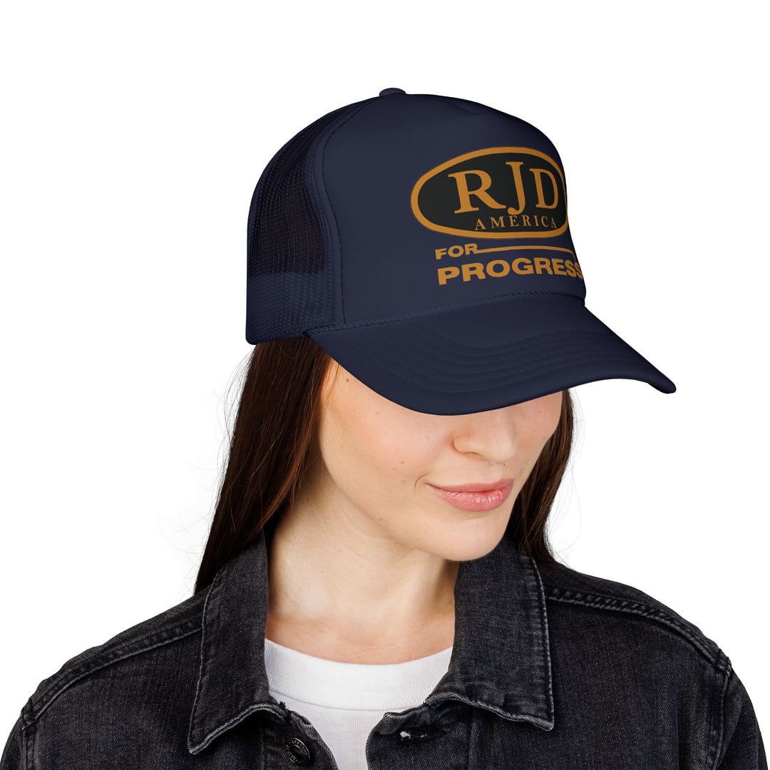 RJD America "For Progress" Trucker Cap — Mesh Snapback