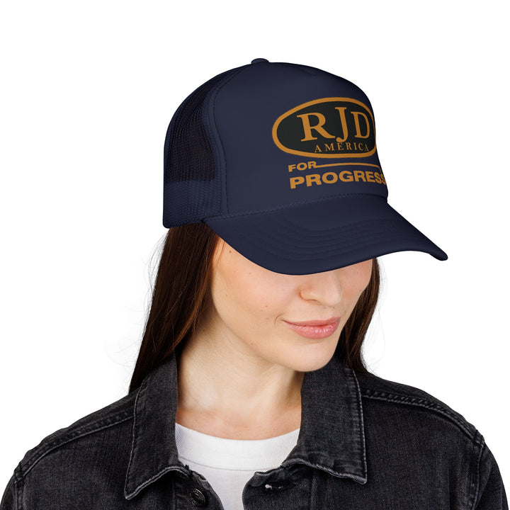 RJD America "For Progress" Trucker Cap — Mesh Snapback