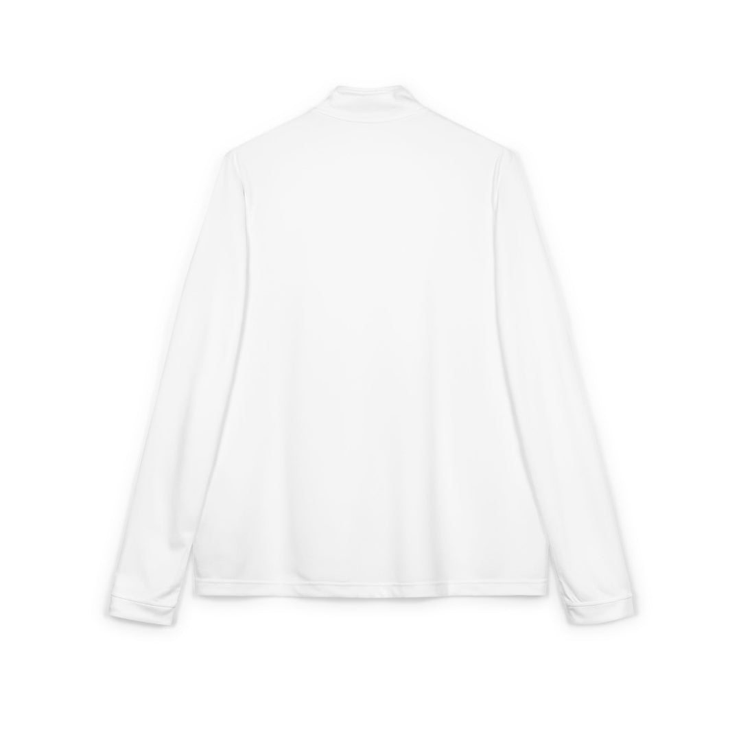 Quarter-Zip Pullover adidas® Embroidered C&O 614 Logo Detail White Performance Top