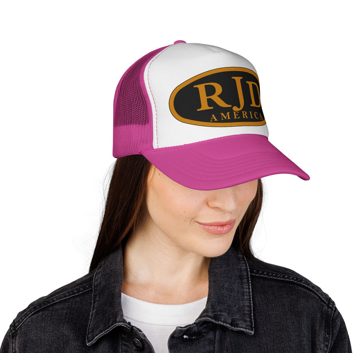 RJD America Retro Oval Logo Mesh Trucker Cap
