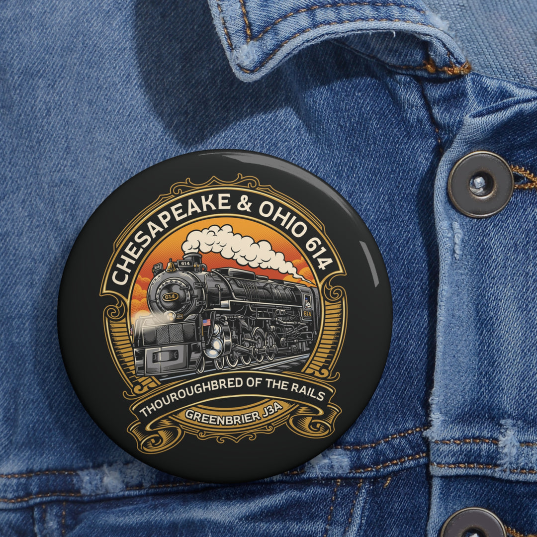 614 "Thoroughbred of the Rails" Custom Pin Button